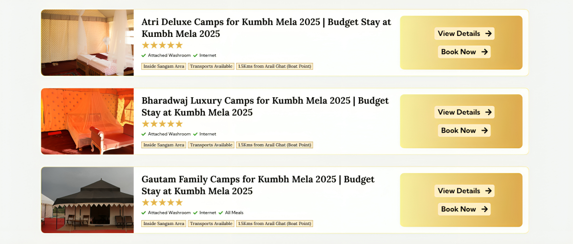 Budgeted Luxury Camp Options