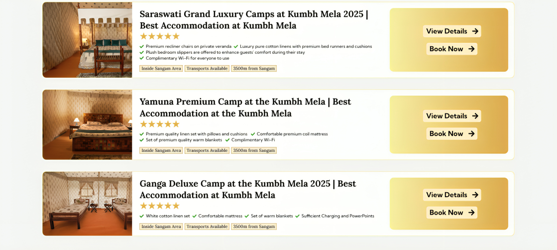 Premium Luxury Camp Options A